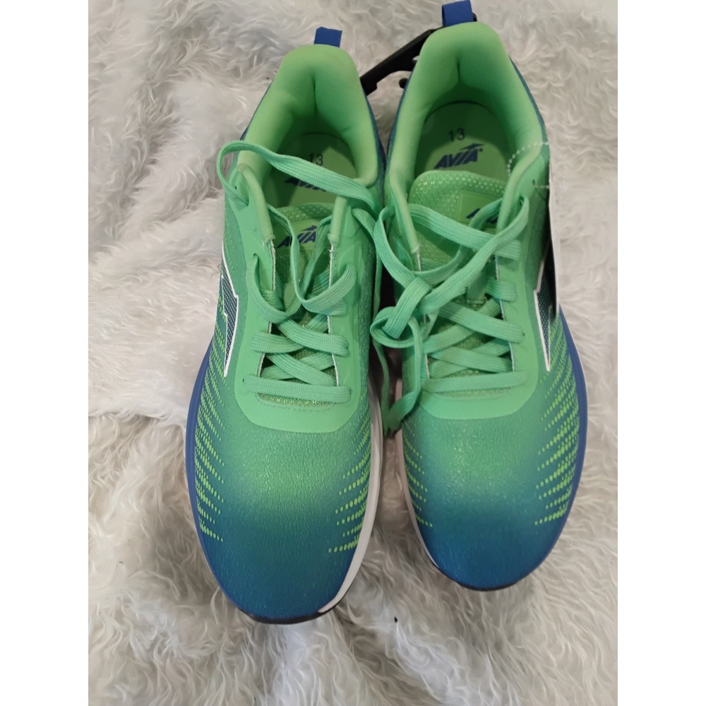 New Avia Hypersonic Mens Running Shoes Green Blue Gradient Athletic Sneakers- 13